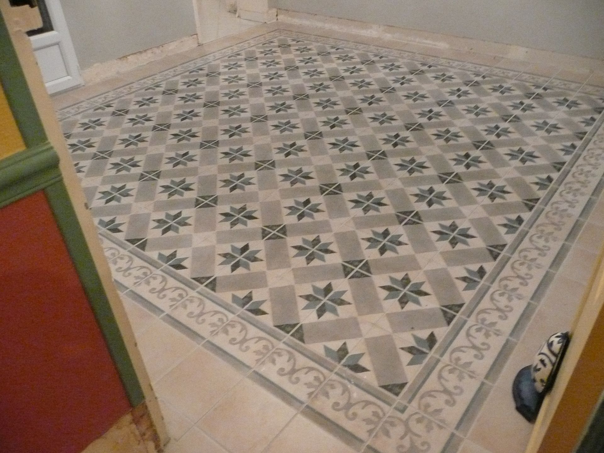 Carrelage posé en tapis
