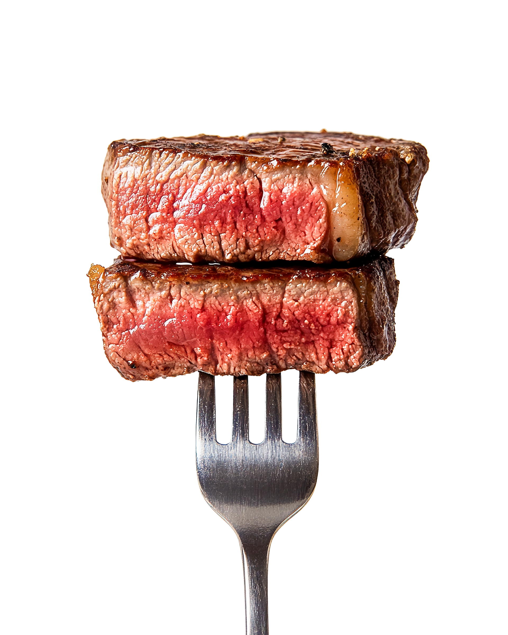 Une fourchette et de la viande.