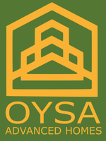 Logotipo de Oysa Advanced Homes sobre fondo verde