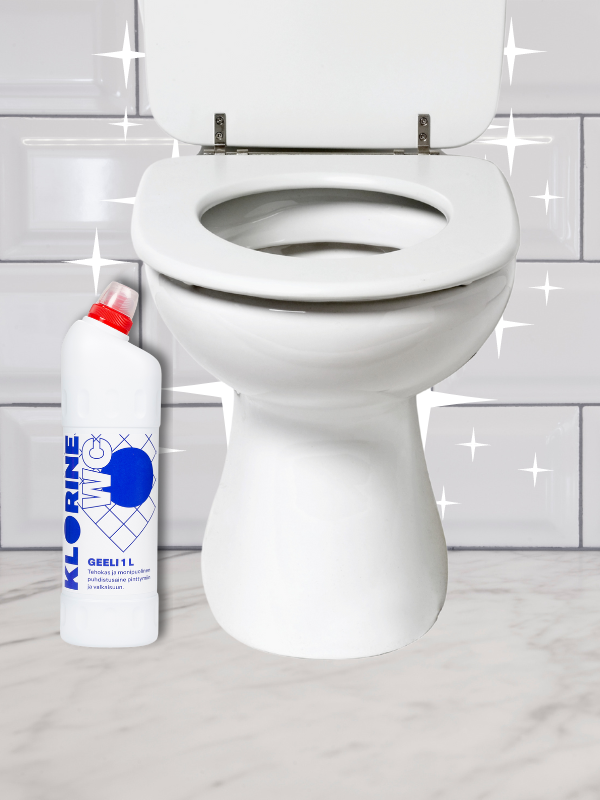 Klorin WC-gel är lätt att applicera på toalettsitsen.