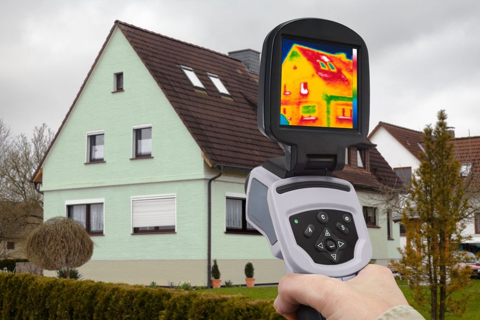 Analyse de maison avec caméra thermique