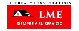 A red sign that says reformas y construcciones lme siempre a su servicio