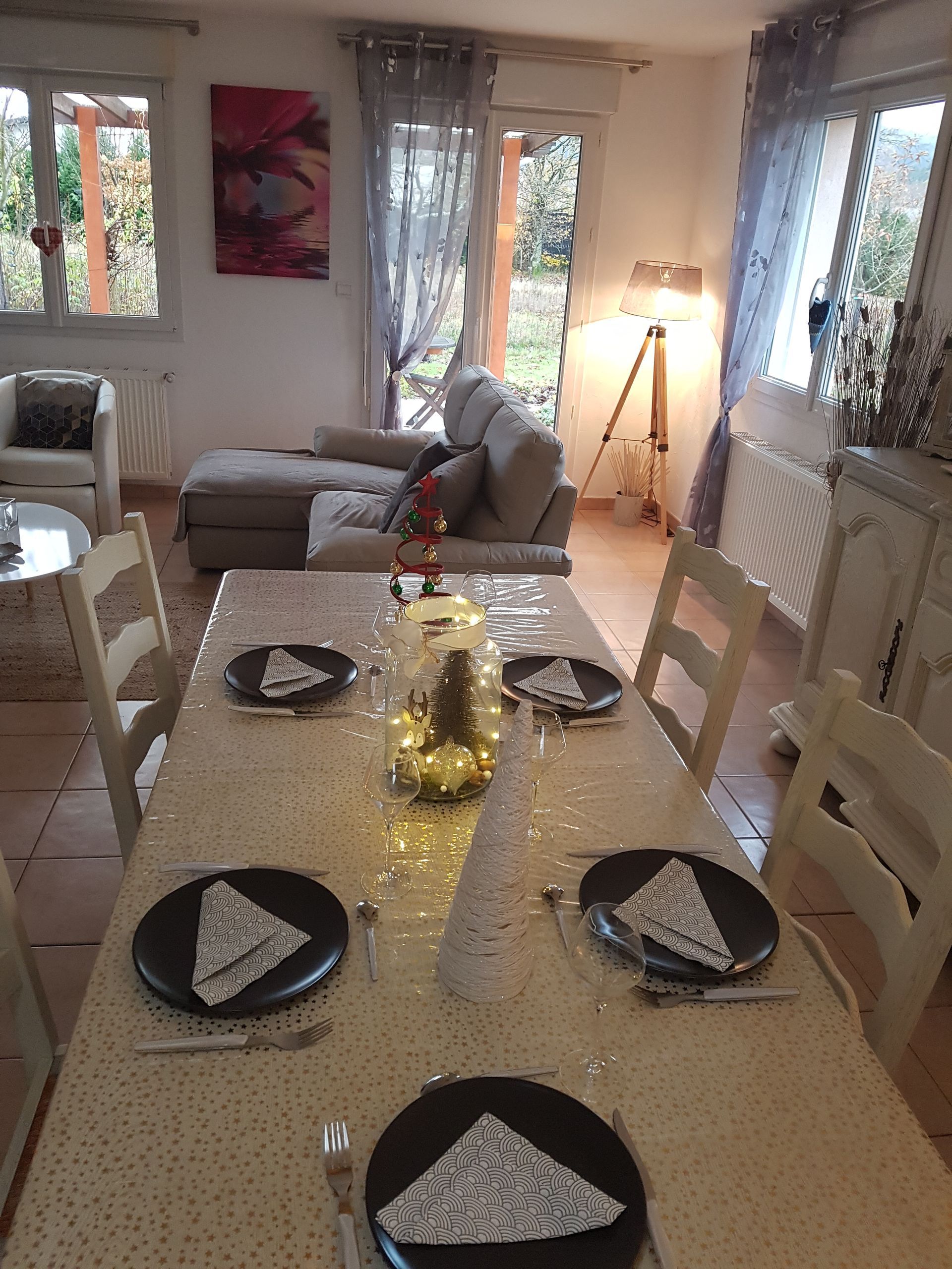 Table à manger vue du dessus