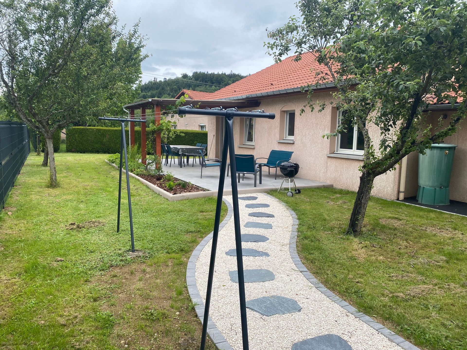 Jardin derrière le gîte