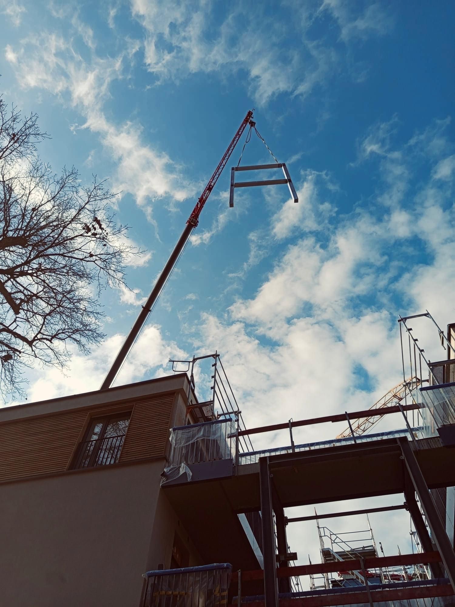 Sicht auf einen Kran