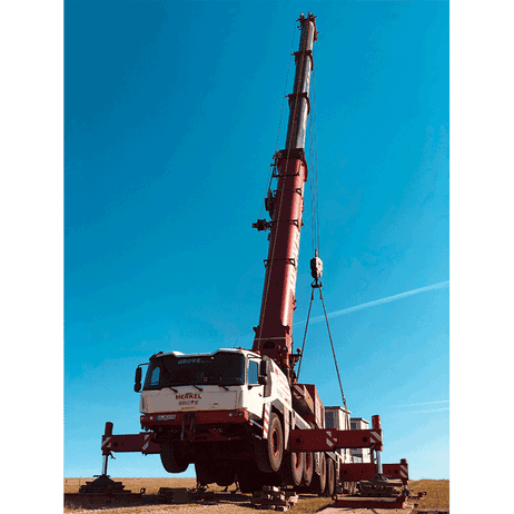 Station einheben Autokran Merkel