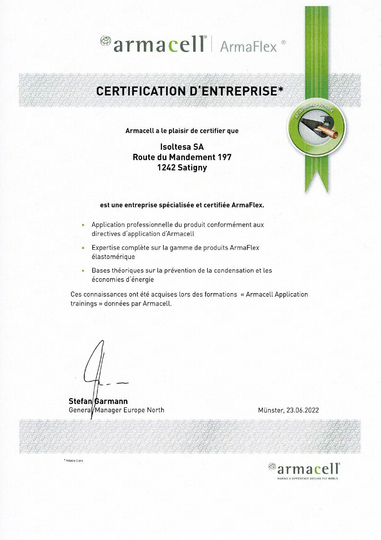 Isoltesa - Isolation - Satigny