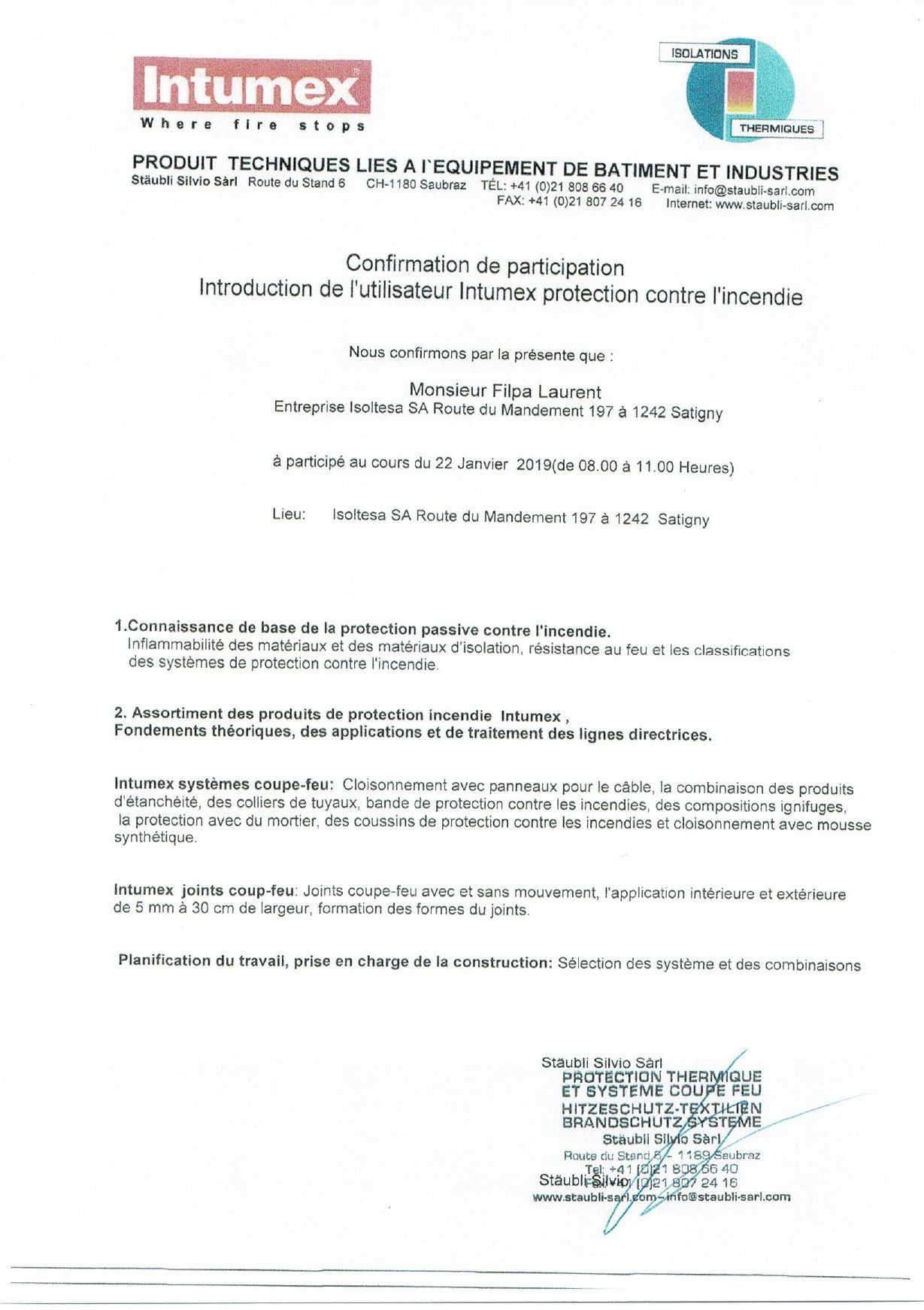 Isoltesa - Isolation - Satigny