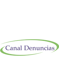 El logo de Canal Denuncia es un óvalo verde con las palabras Canal Denuncia en él.
