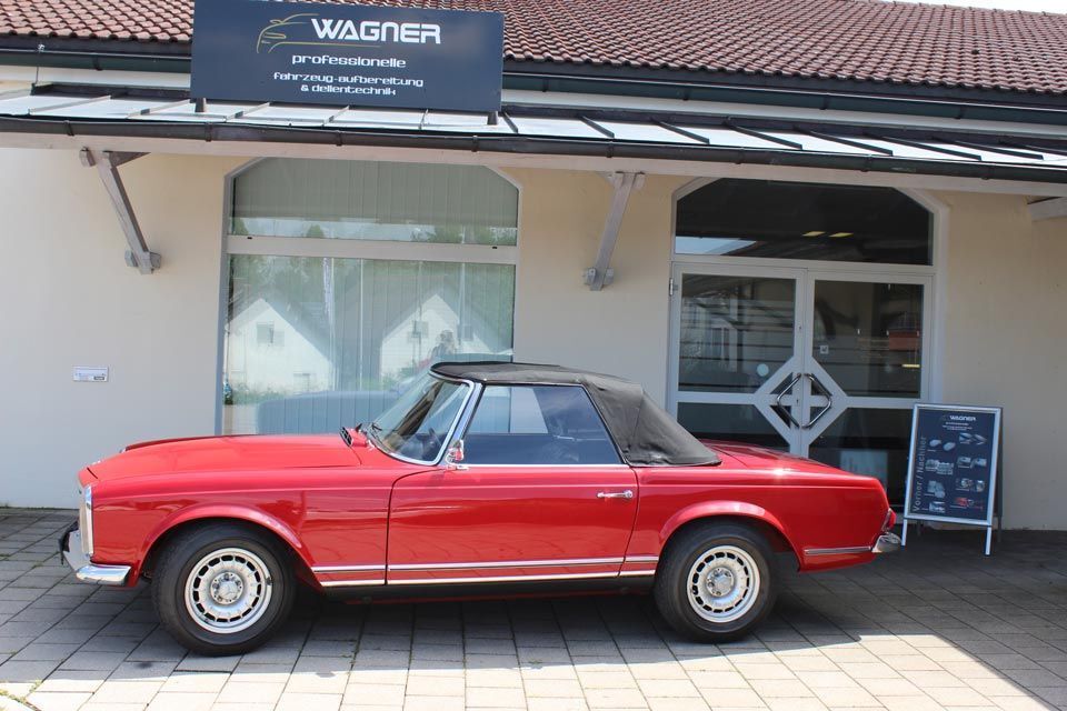 DB Oldtimer Pflege Verdeck Reparatur und Lackpflege.