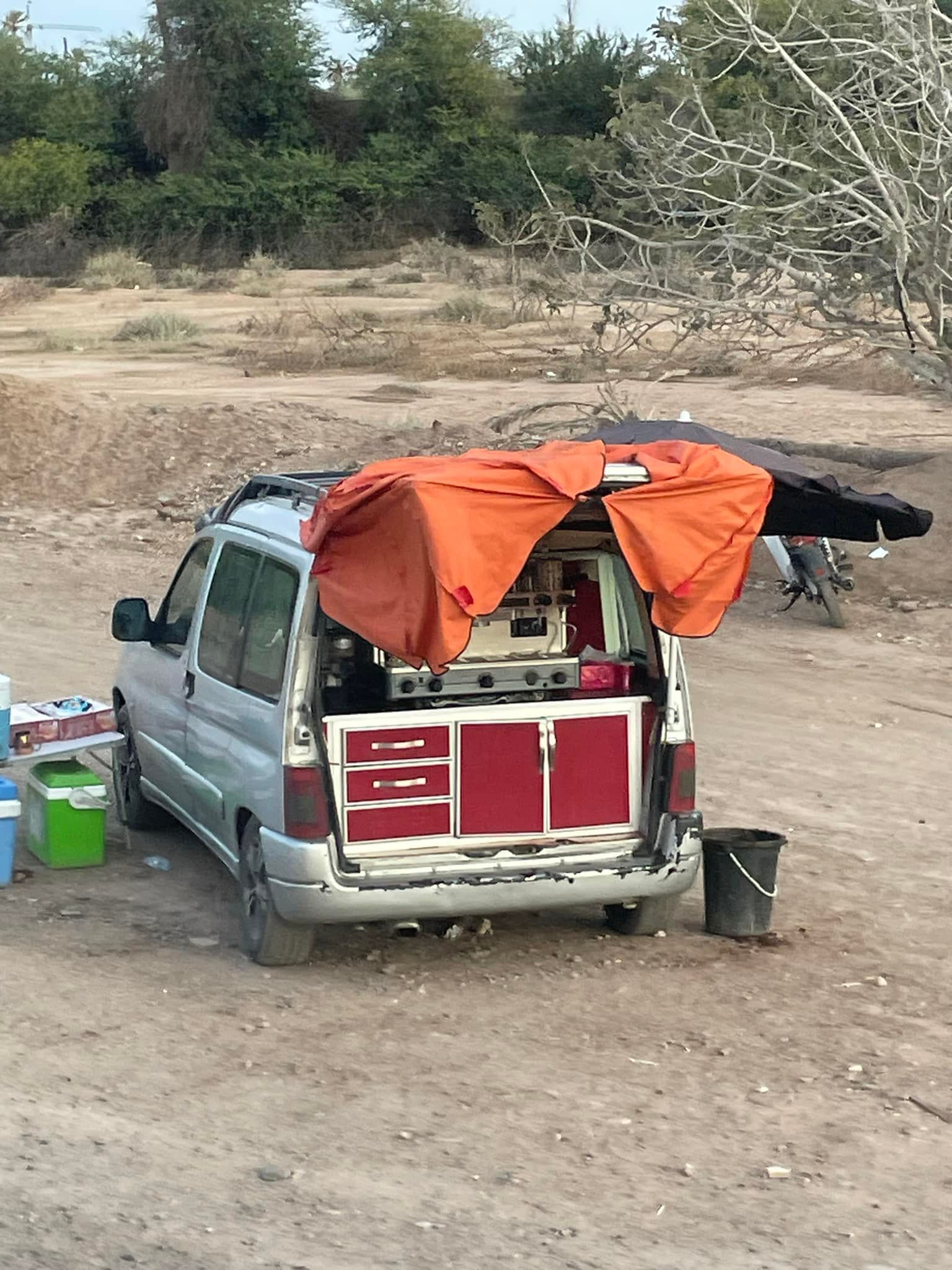 Le dépannage d'un van.