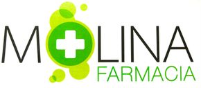 Un logotipo verde y blanco para Molina Farmacia