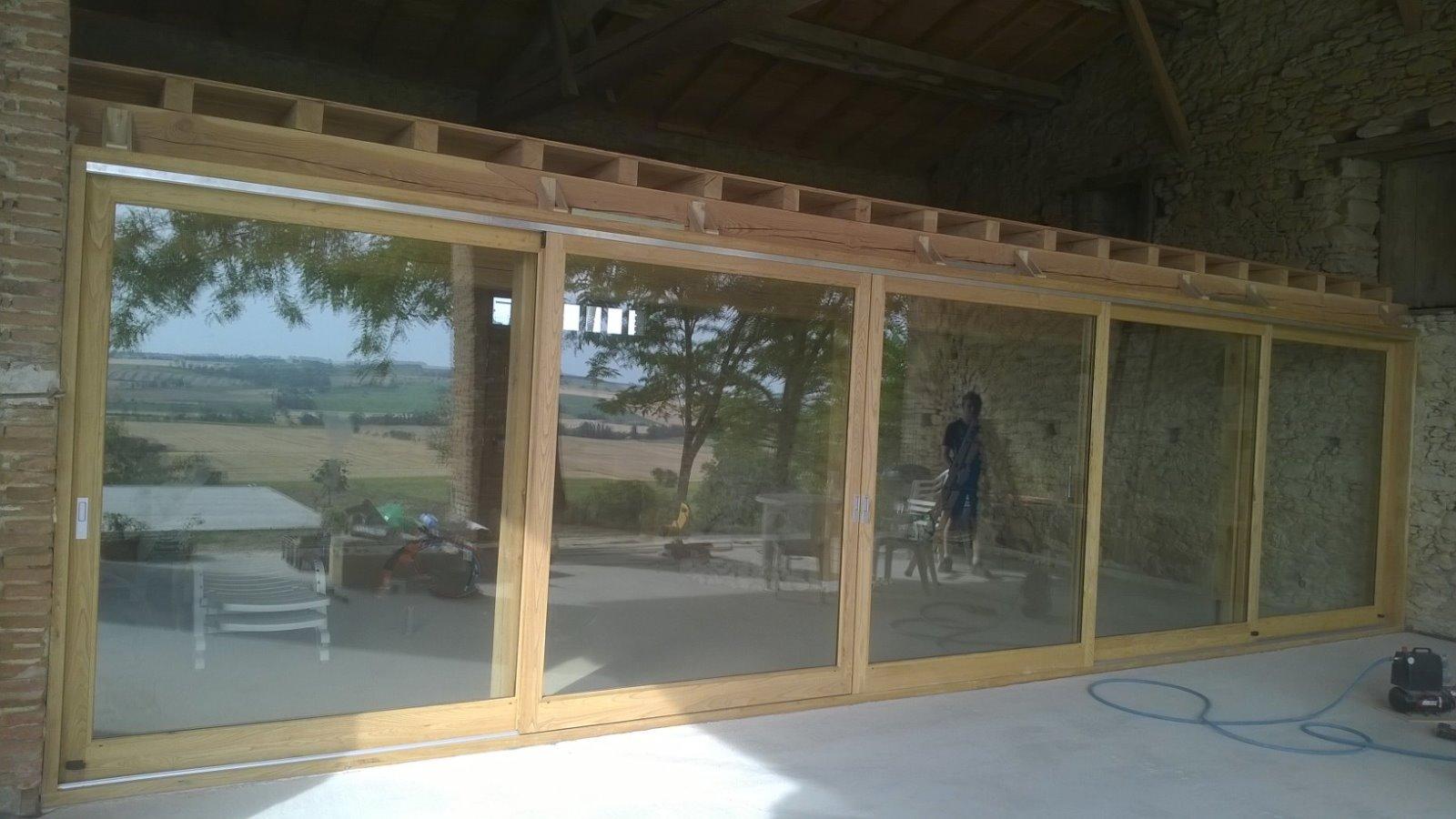 Installation baie vitrée coulissante