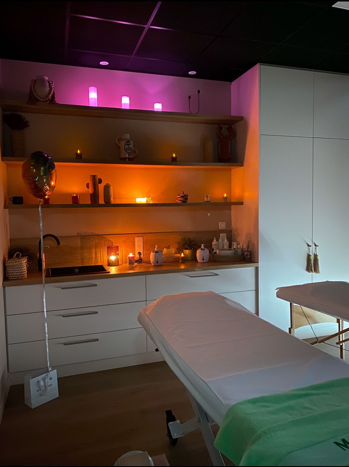 Espace massage de l'institut.