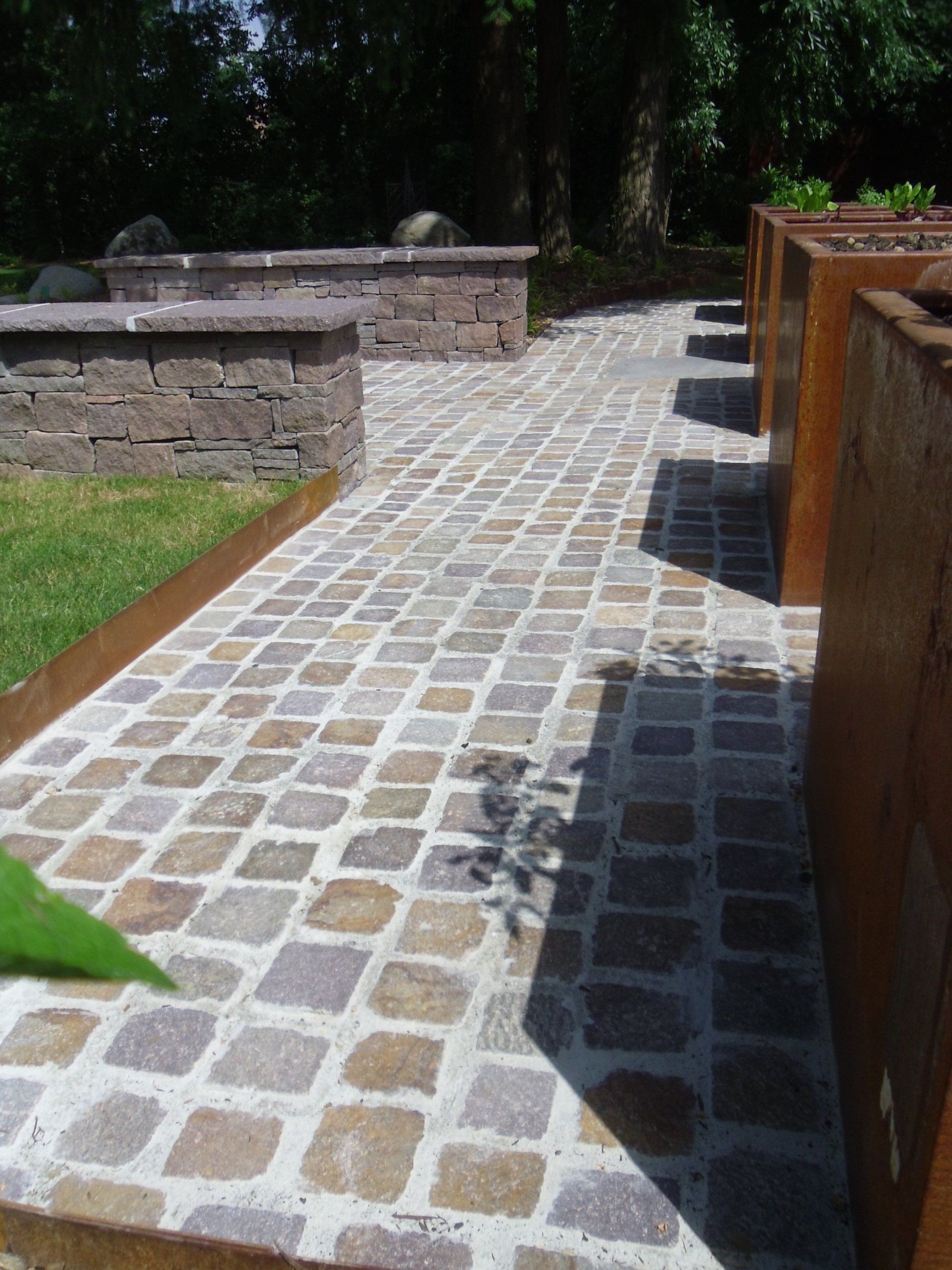 Création d'une allée en pavés