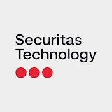 Logo de Securitas Technology avec texte noir et trois points rouges en dessous