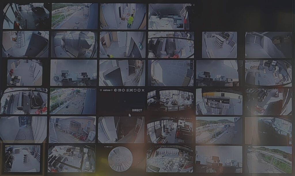 Site professionnel équipé de vidéosurveillance