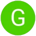 La letra g está en un círculo verde sobre un fondo blanco.