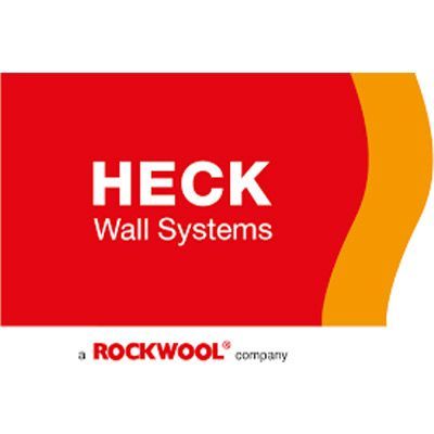 Ein rot-gelbes Logo für Heckwandsysteme