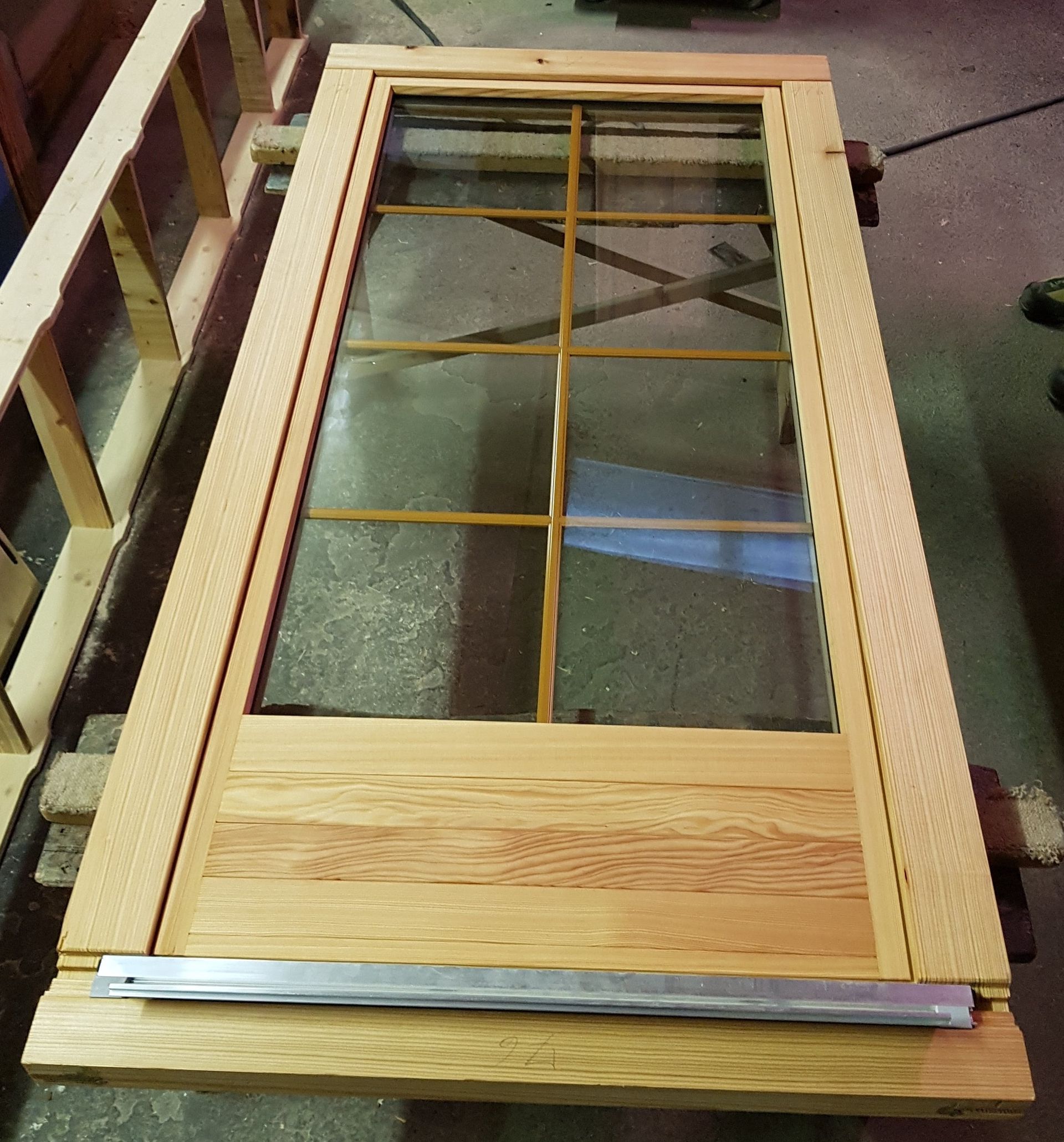 Fabrication de porte de balcon vitrée