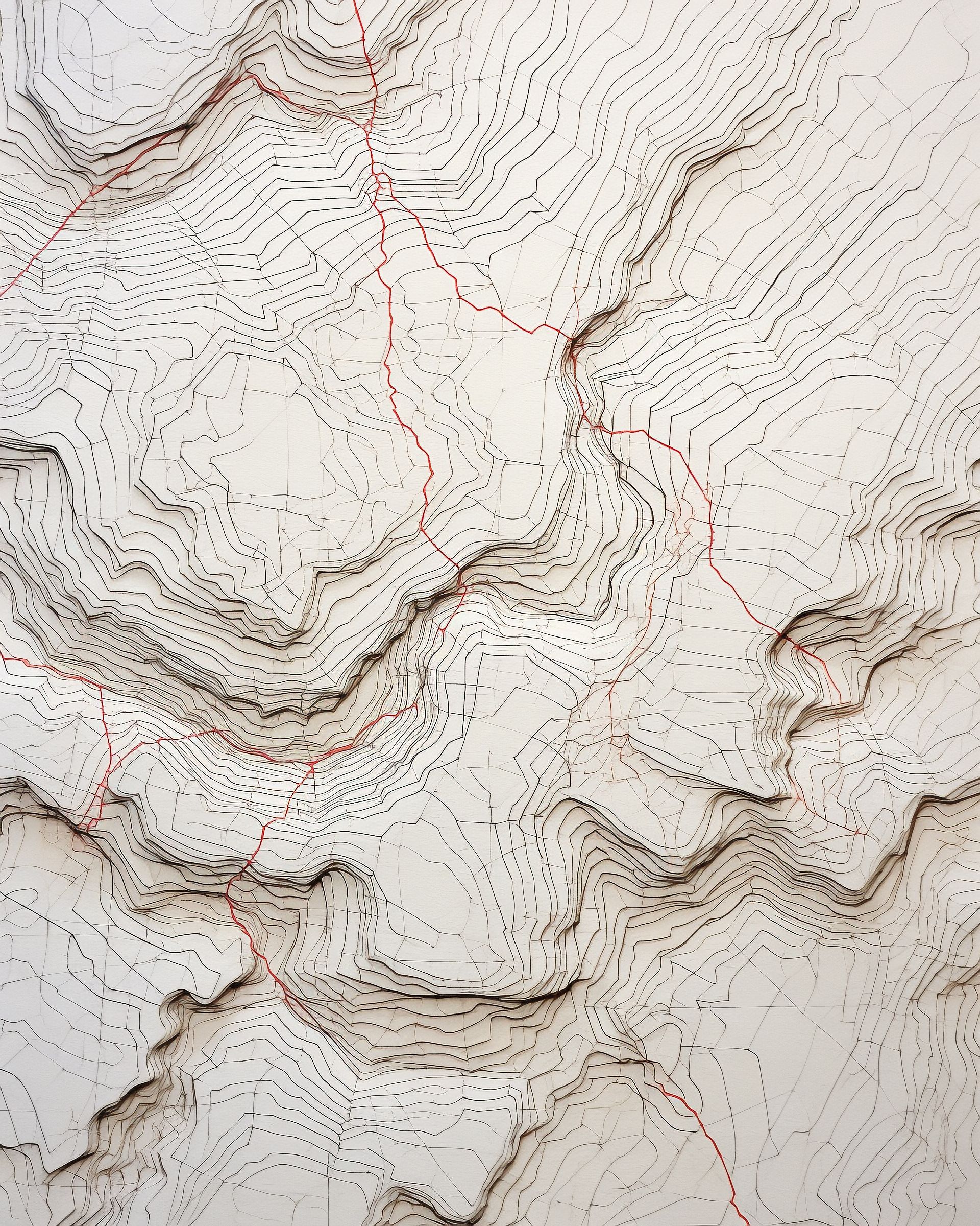 Topographie carte au stylographe