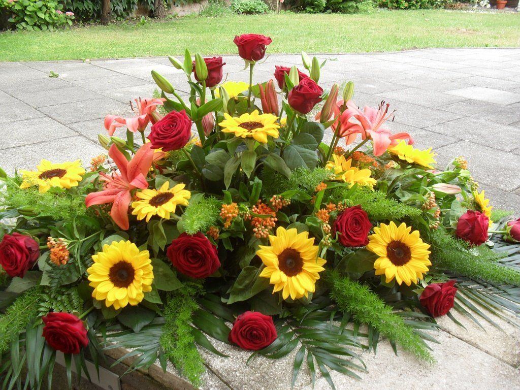 Dessus de cercueil fleurs des champs