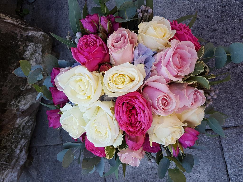 Bouquet camaïeu rose et mauve