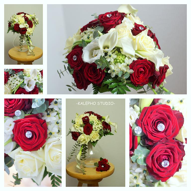 Mariage rouge et blanc diamant