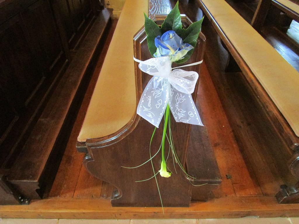 Décoration banc d'église