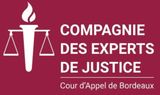 Logo de la Compagnie des Experts de Justice, Cour d'Appel de Bordeaux.