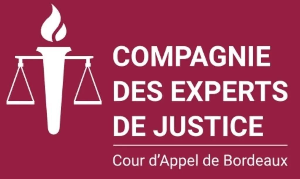 Logo de la Compagnie des Experts de Justice, Cour d'Appel de Bordeaux.