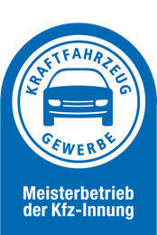 Logo Kraftfahrzeuggewerbe Meisterbetrieb der Kfz-Innung