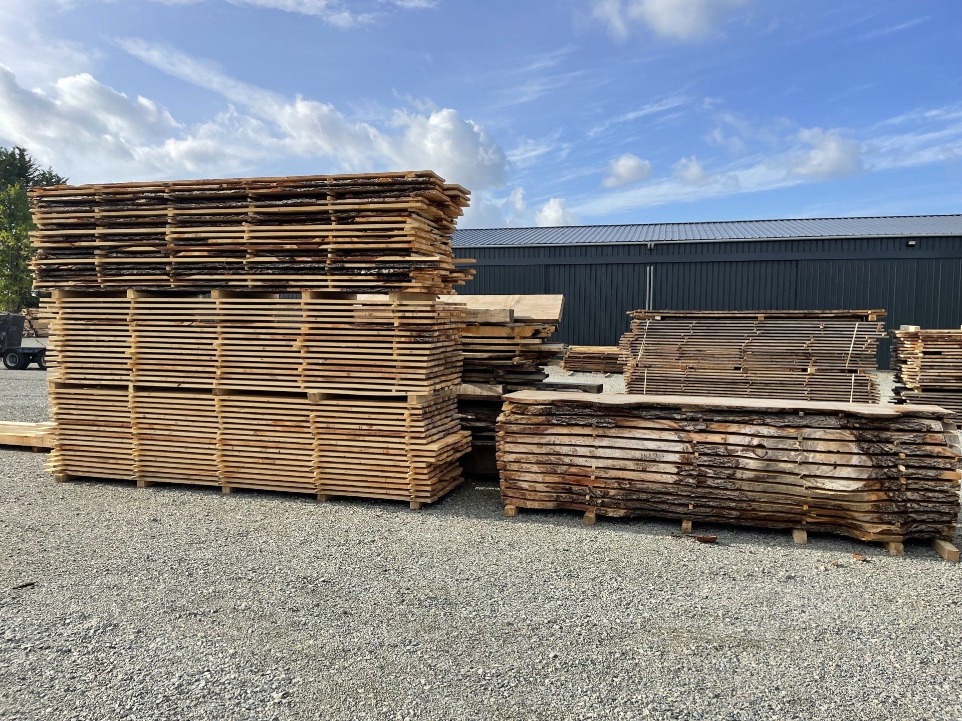 Zone de stockage du bois