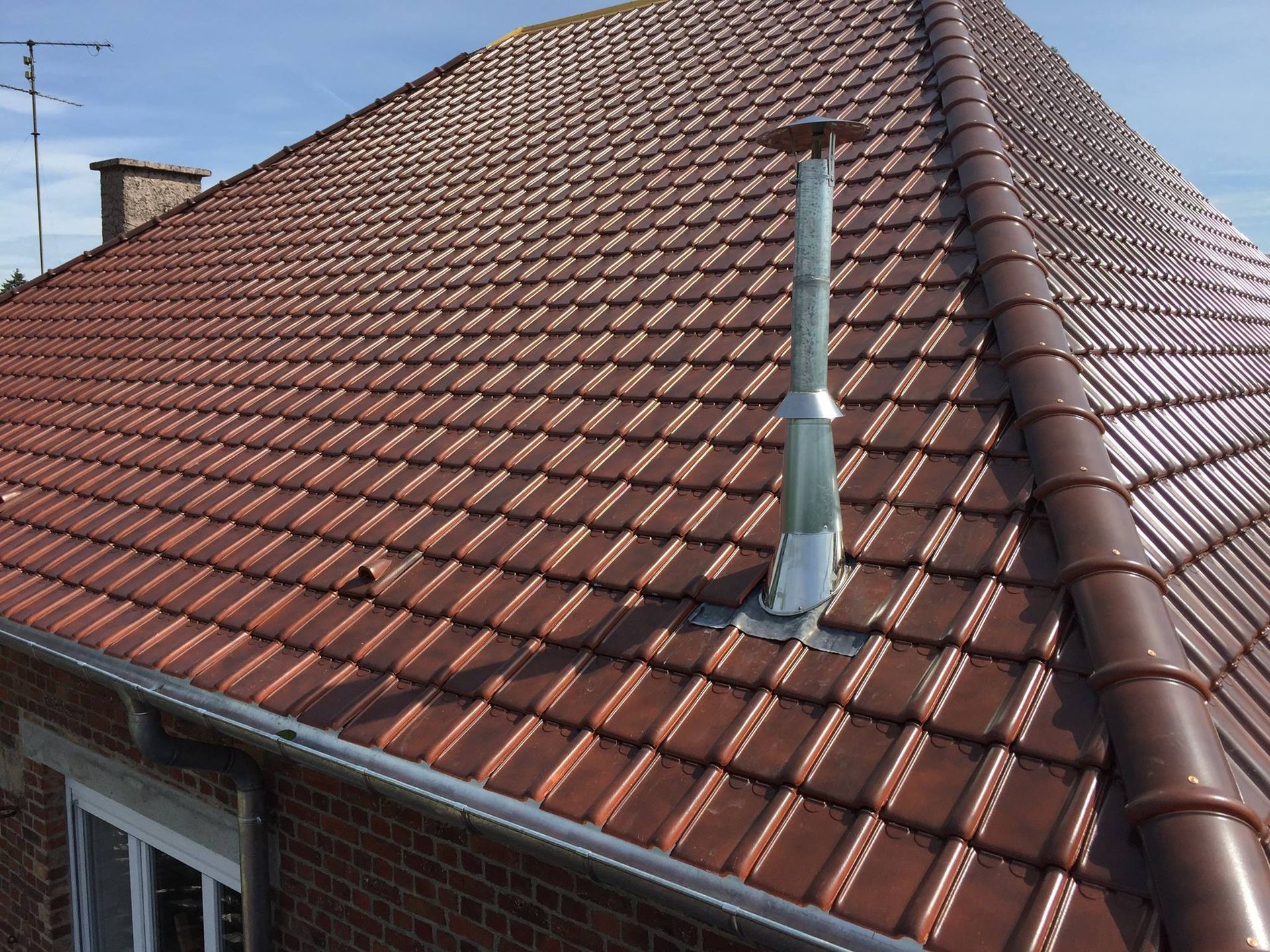 Abergement de cheminée en zinc