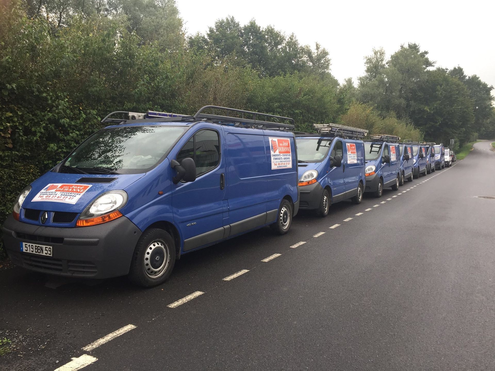 Flotte de camionnettes de l'entreprise