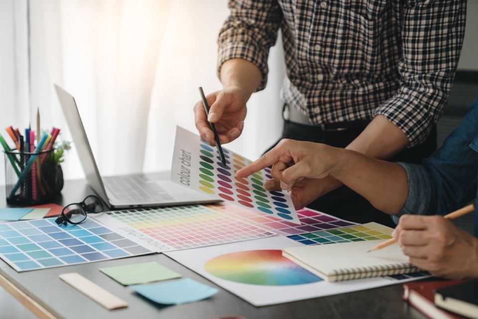 Farbauswahl mit Mustern