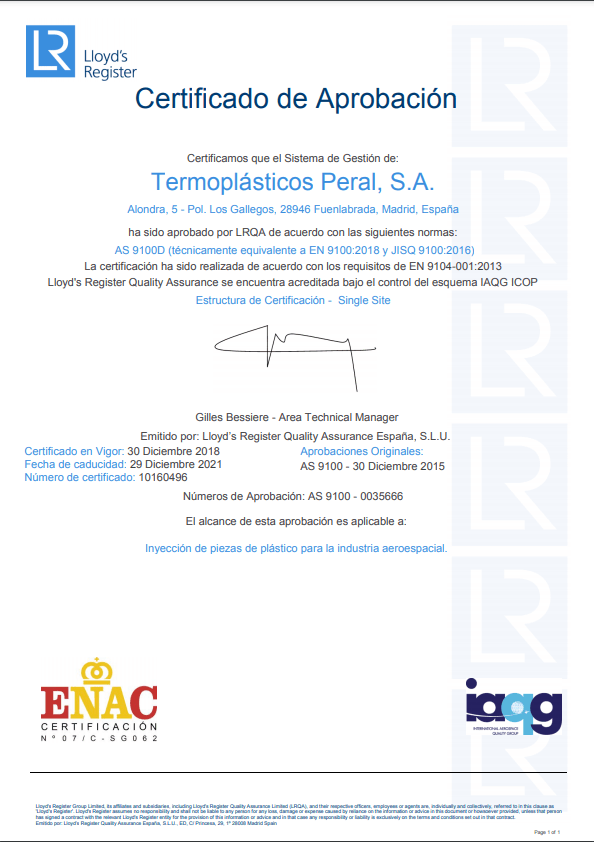 Certificado de Calidad