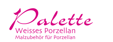 Logo - Palette - Weisses Porzellan und Malzuberhör für Porzellanmalerei - Bern