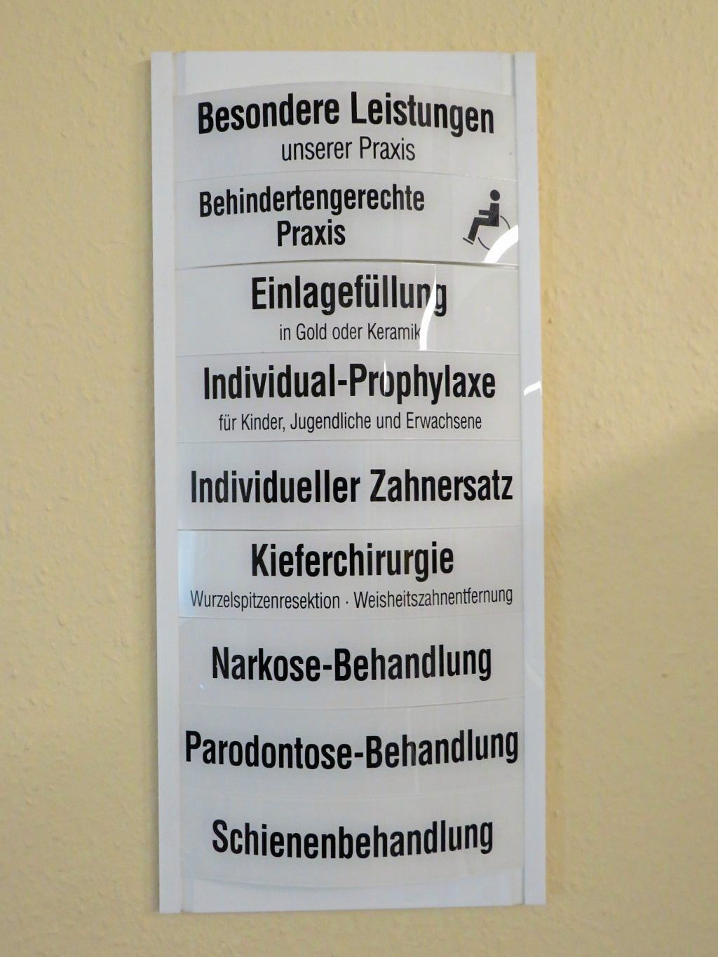 Schild mit Leistungspunkten