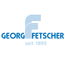 Ein blau-weißes Logo für Georg Fetscher seit 1895