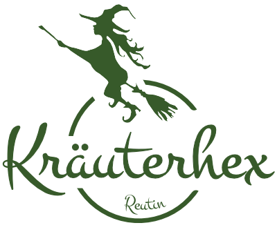 Ein grünes Logo mit einer Hexe, die auf einem Besen fliegt.