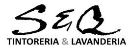 Logotipo para S & Q Tintoreria & Lavanderia en color negro con texto en gris.