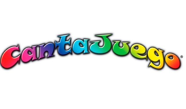 Logotipo de CantaJuego: texto arcoíris con sombra. La palabra
