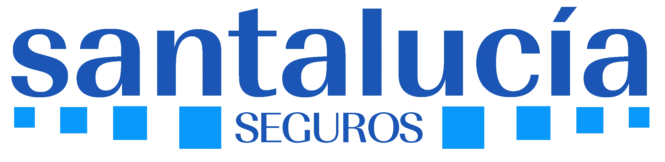Logo for Santalucía Seguros in blue.