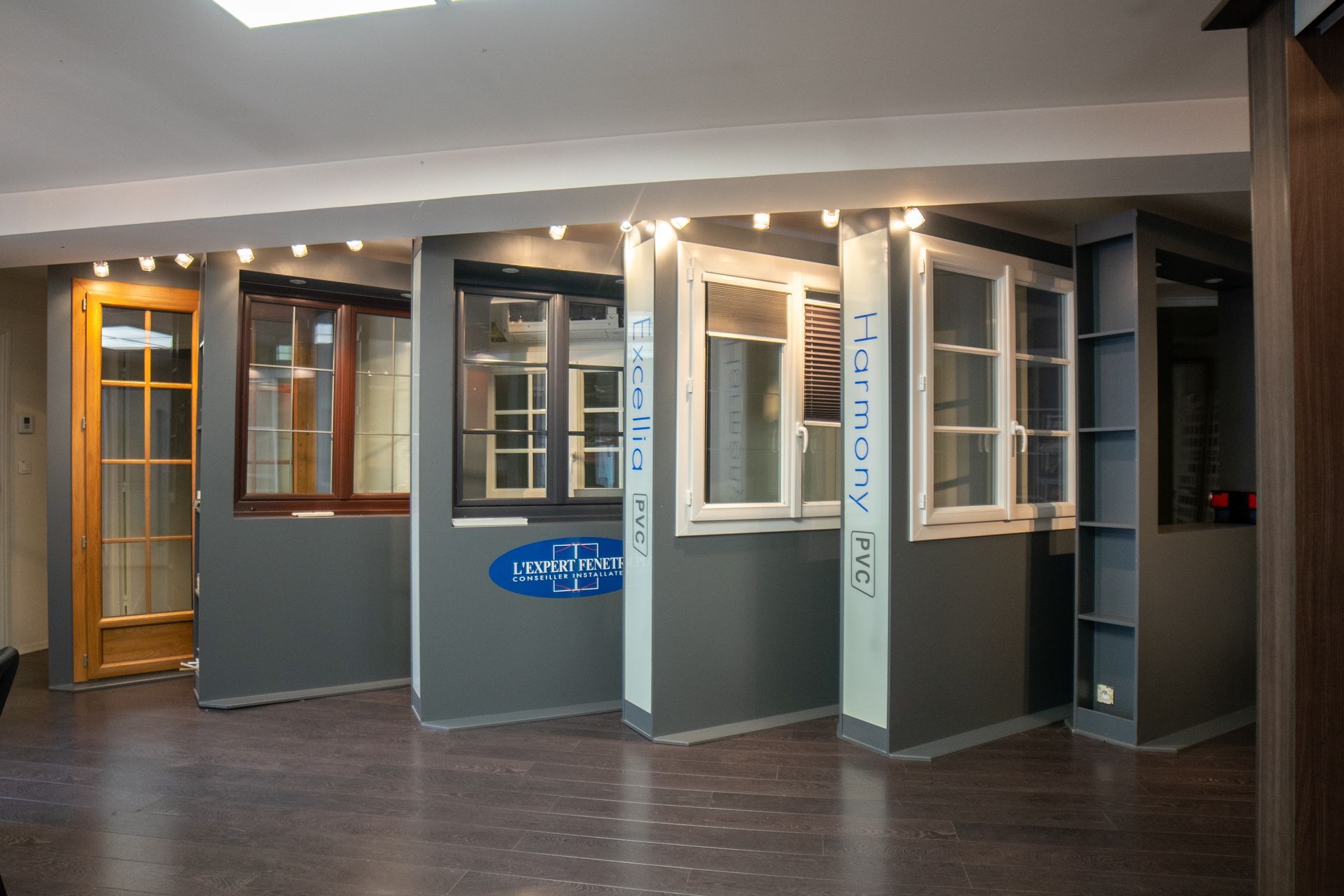 Sélection de fenêtres dans un showroom