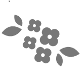 Synmbol Blumen grau gespiegelt