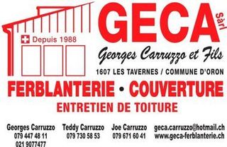 Geca - Georges Carruzzo et fils - Ferblanterie - Couverture