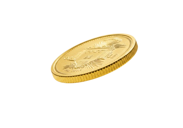 Pièce d'or avec un profil de femme, RÉPUBLIQUE FRANÇAISE sur le pourtour.