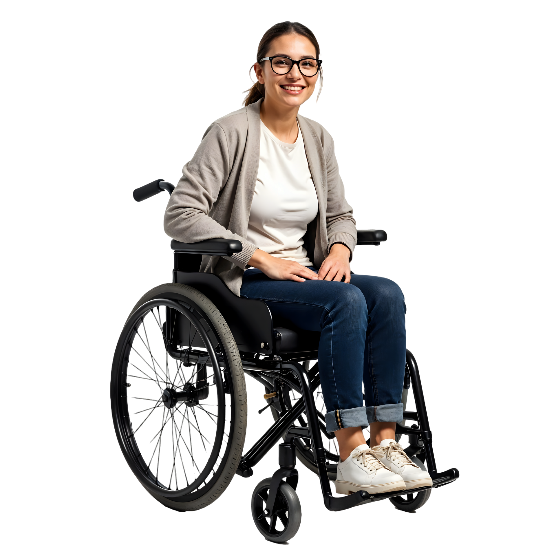 Une femme en fauteuil roulant