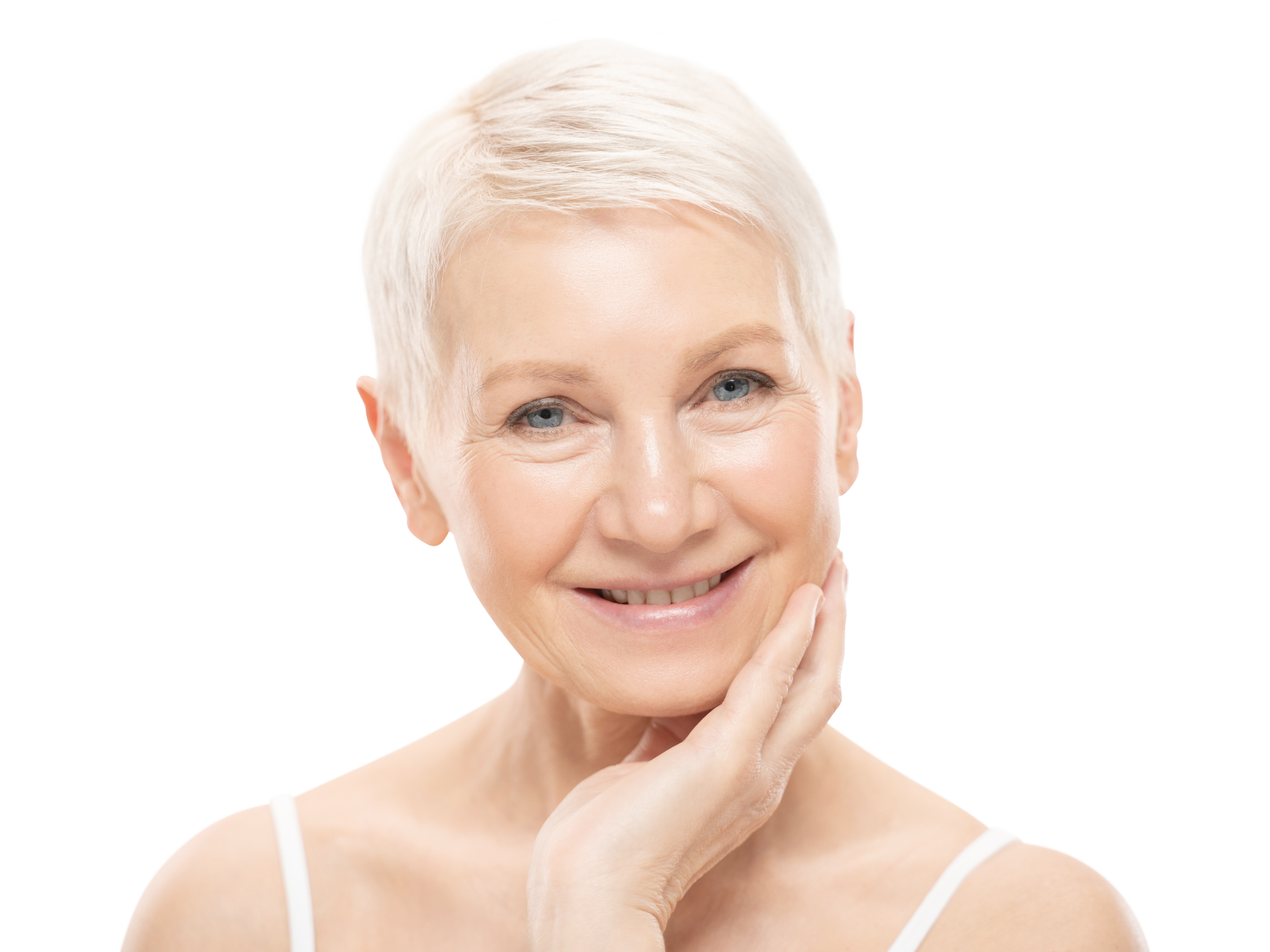 Femme âgée souriante